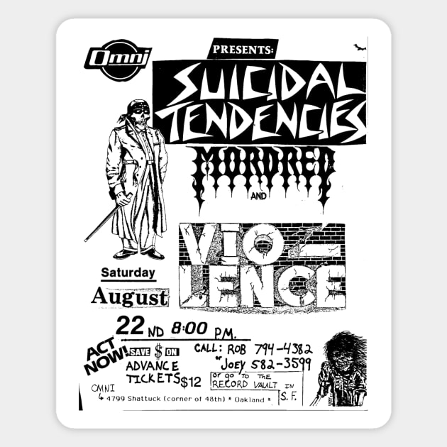 Suicidal Tendencies / Mordred / Vio-Lence Magnet by Punk Flyer Archive